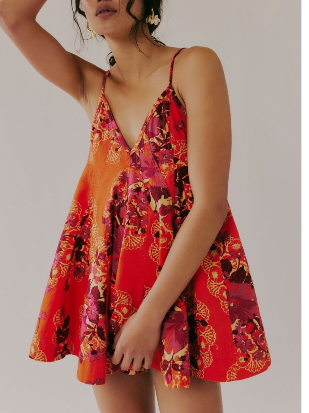 NWT Free People Zenni Printed Romper, S